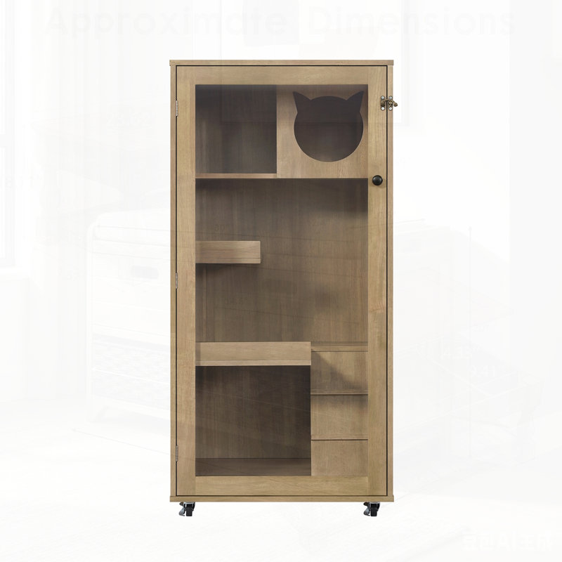Armoire pour chat Basia, Naturel
