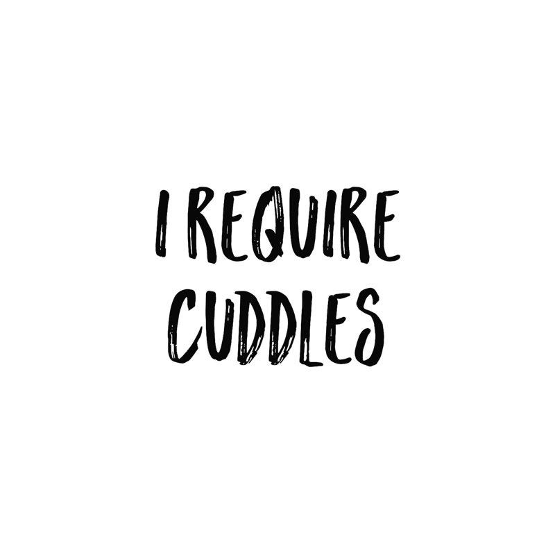 Cuddles - Toile tendue, art textuel, H 12 po x l 12 po