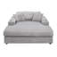 Chaise en velours côtelé gris clair Hilde avec 2 coussins Hilde