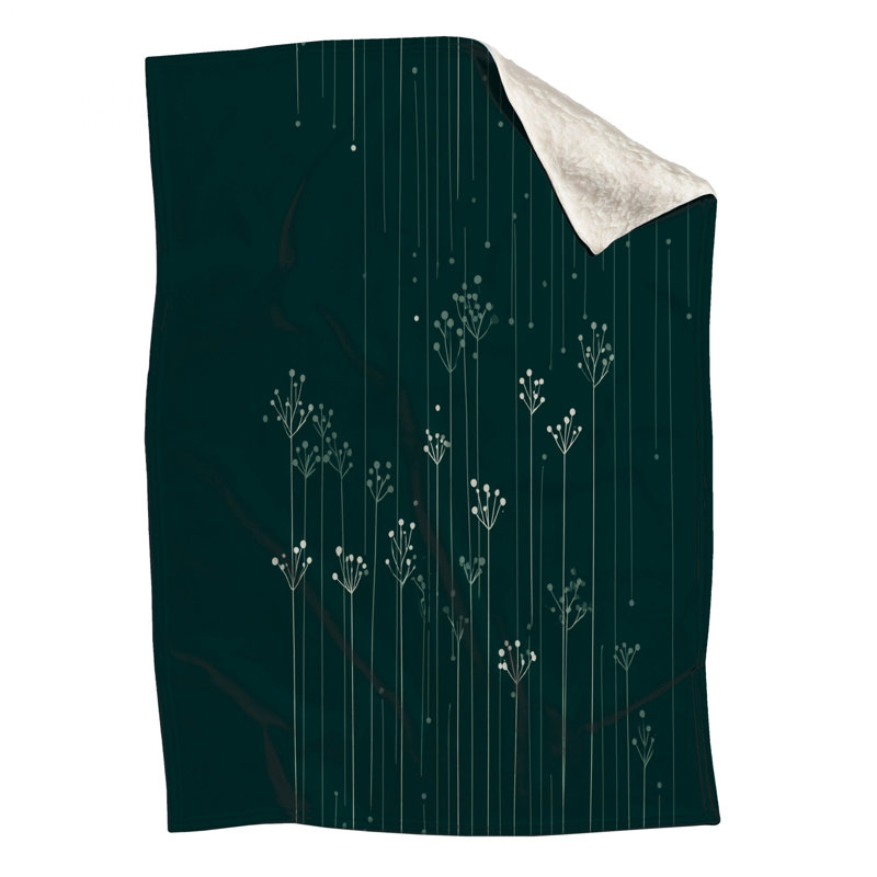Jeté polaire Wildflowers - Jetés floraux pour canapés ou lits, L 51 po x H 60 po
