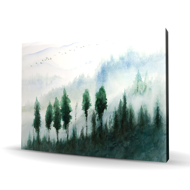 Paysage à l'aquarelle - art de toile de salon pour la décoration