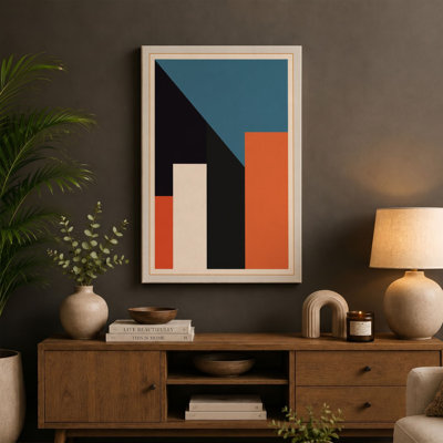 Modernist Geometry Geometric - Wrapped Canvas