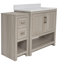 Meuble-lavabo simple 43 po avec plateau intégré et lavabo avec miroir Stovall-2073380624