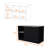 Wood Kitchen Island With Black And Color, Increase Storage Capacity Large Grey Spacious Counter Organized