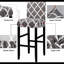 Housse pour tabouret de bar Jacquard - Paquet de 4 housses extensibles pour chaise de salle à manger pivotante courte