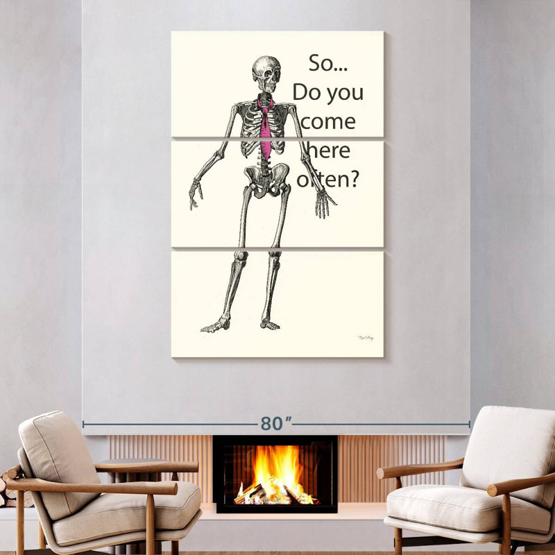 Tergel Skeleton Walks Into A Bar, 74'' H x 48'' W
