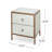 Christopher Knight Home Mirrored 2-Drawer Cabinet With Steel Frame