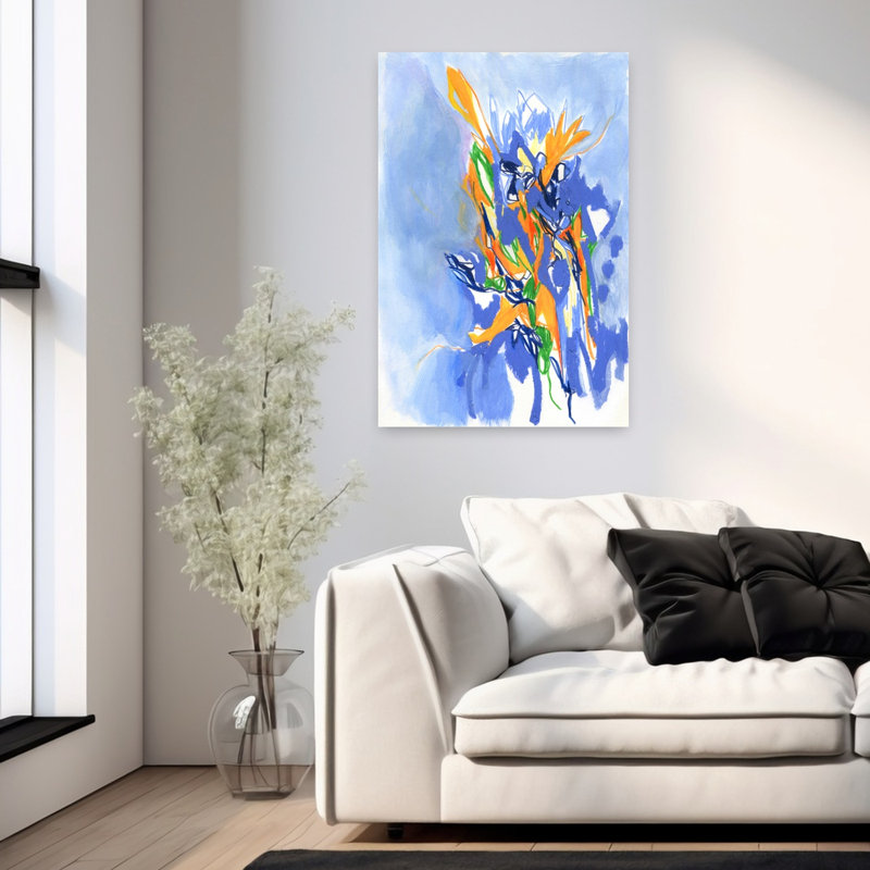 «Dynamic Color Flow», art abstrait coloré et audacieux, H 36 po x l 24 po