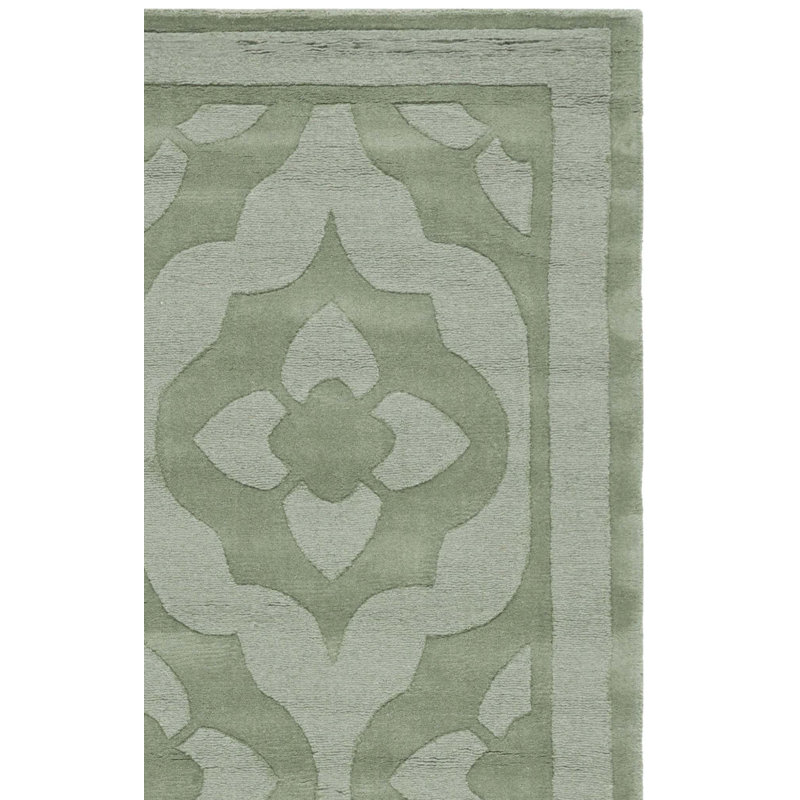 Trombetta Hand Tufted Wool And Cotton With Latex Floral Rug, Rectangle 4' x 6'