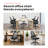 Ergonomic Mesh Home Office Chair with Armrests, Space-Saving Design and Steel Base-69795175-85464206