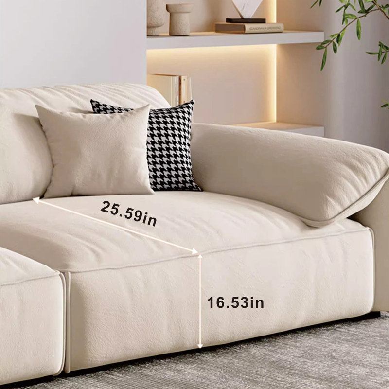 Canapé recouvert, H 31,49 po x l 125,98 po x P 39,37 po, 4