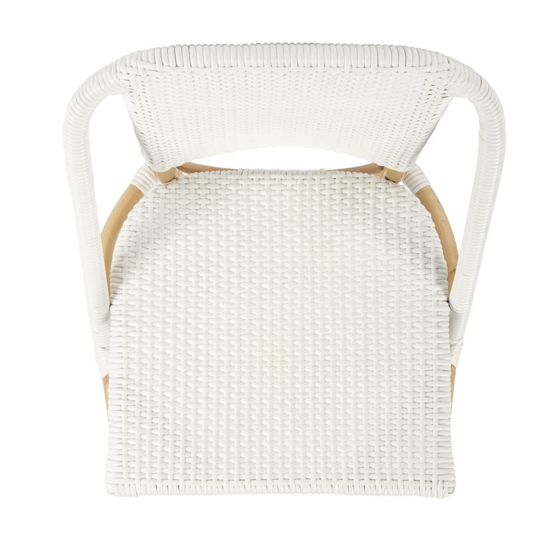 Tenor & Rattan Side Chair, White