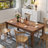 Dining Table , 106.3 in  Large Extendable Kitchen Table