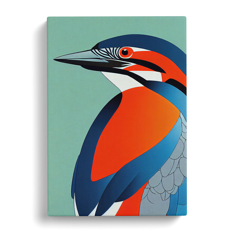 Kingfisher - Wrapped Canvas, 60cm H x 40cm W x 3cm D