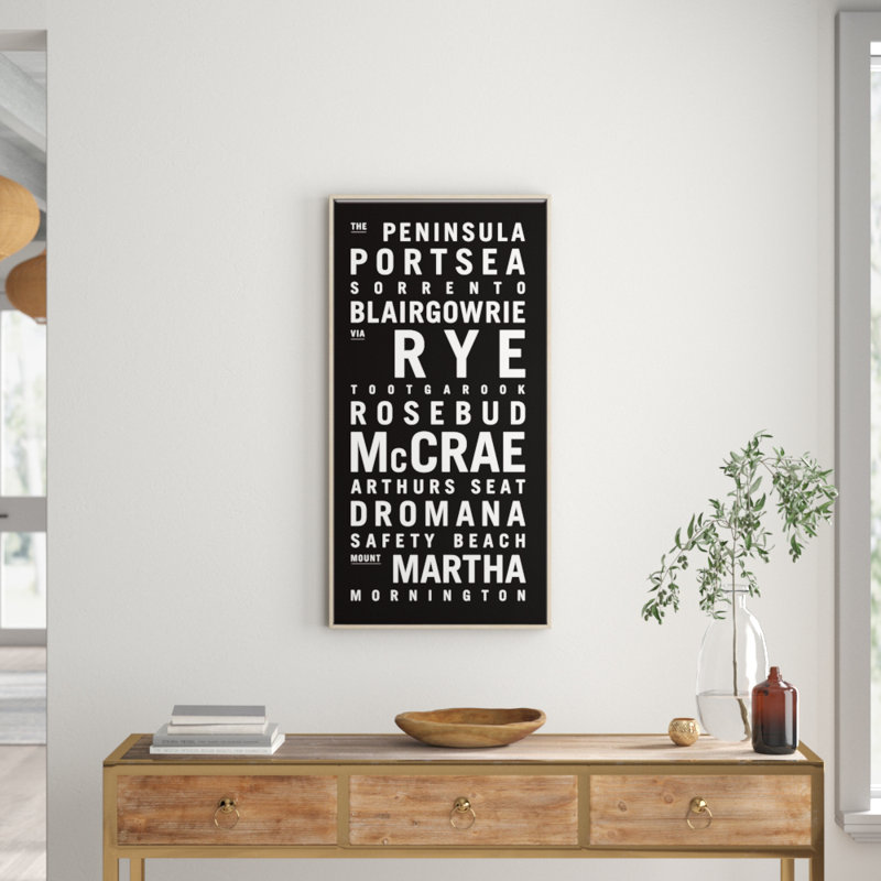 Tram Scrolls - Wrapped Canvas Print, 103.5cm H x 52.5cm W x 4.5cm D, Wood Floating Framed