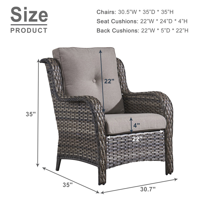 Bonia Outdoor Lounge Chair, Gray, Gray