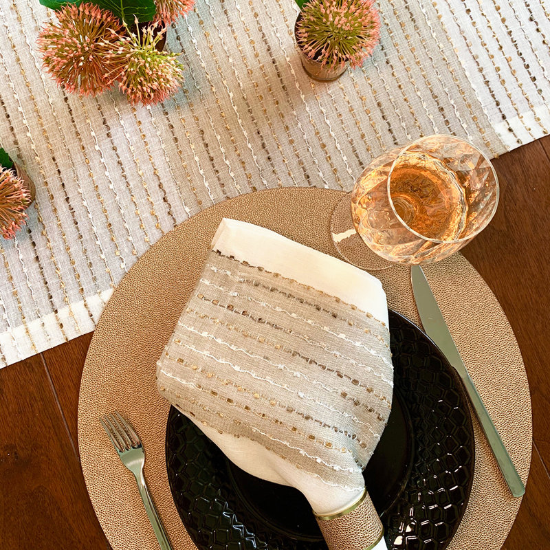 Odyssey 22" Napkin, Rose Gold