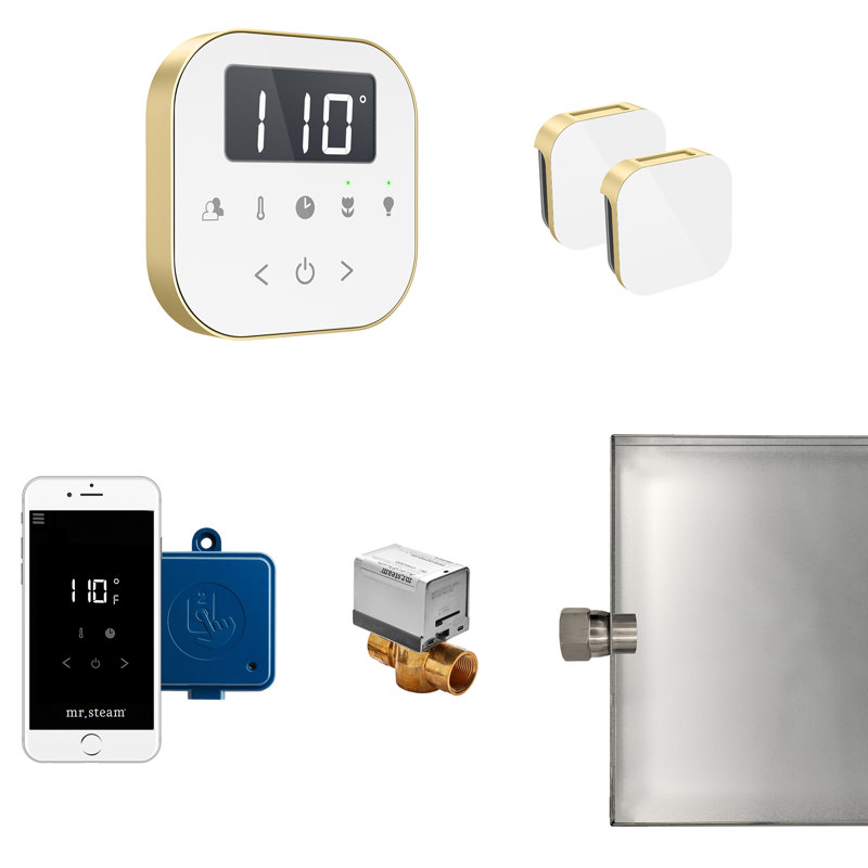 Ensemble de générateur de vapeur AirButler Max, Blanc / chrome poli
