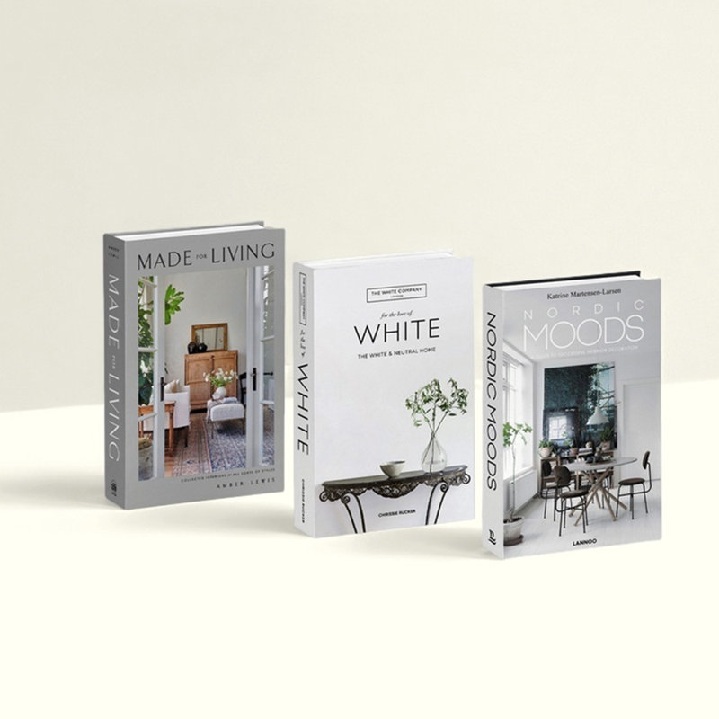 Ensemble de 3 faux livres décoratifs pliables
