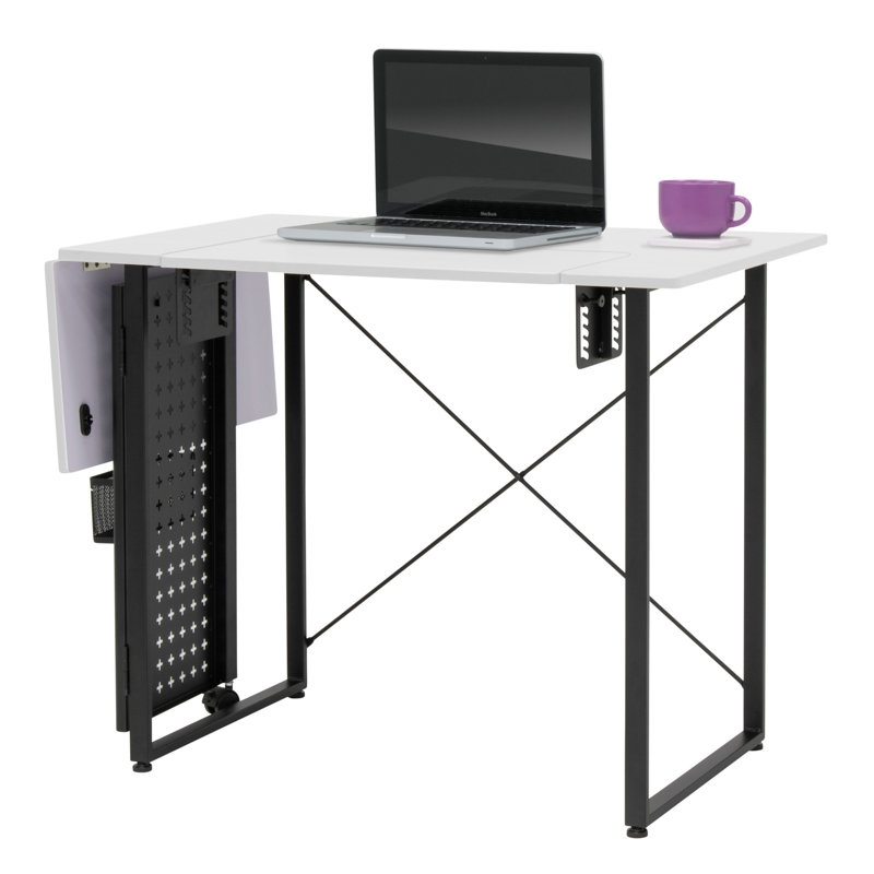 Adonya 121cm x 60cm Foldable Sewing Table with Sewing Machine Platform, White