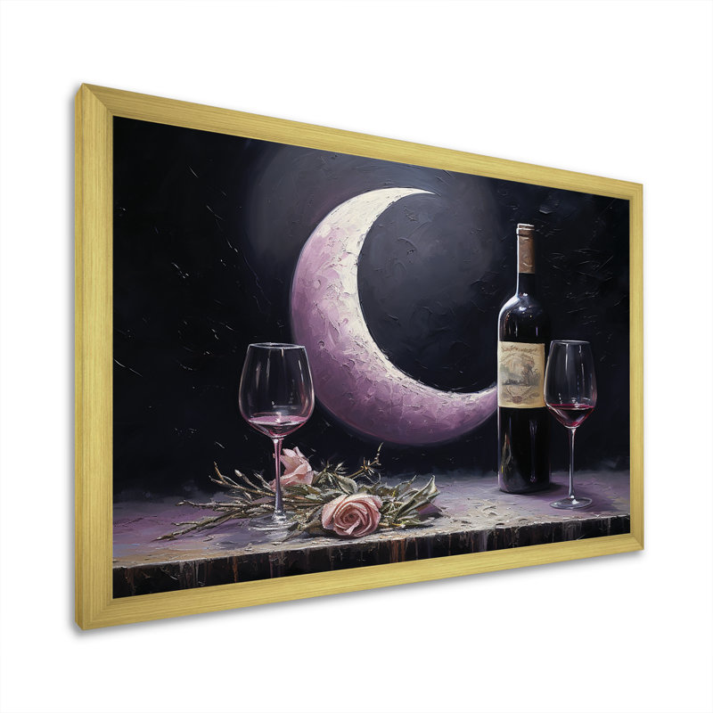 Sommeliers solitude sur toile, H 24 po x l 32 po x P 1 po, Cadre doré simple