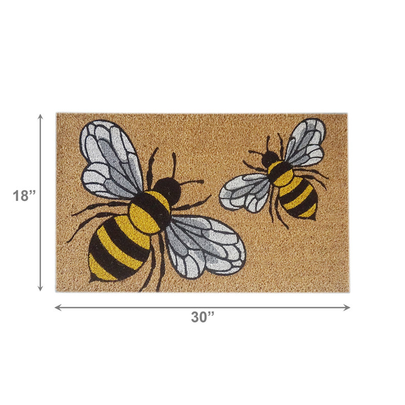 Coir Door Mat Bees