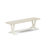 5-Piece kitchen table set with an Excellent Linen White (Off-White) Dinette Table top and 4 Grey Smoke Parson’s chairs with High Stylish Chair Back, Wire Brushed Linen White (Off-White) Finish-2118461059