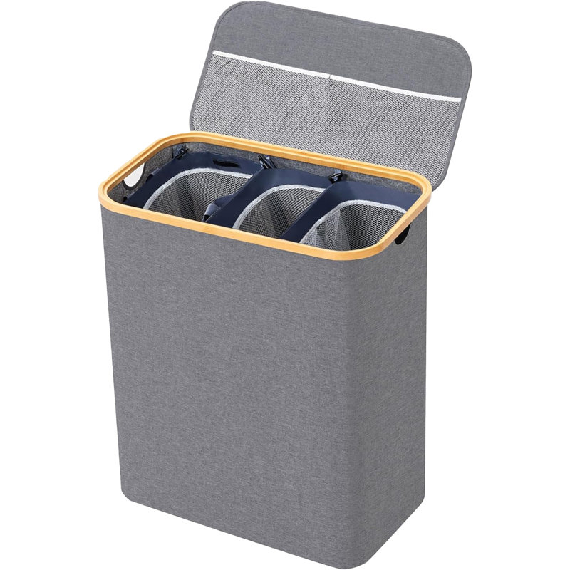 Bhargava Laundry Hamper with Handles, Grey