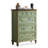 Green Solid Wood Accent Cabinet