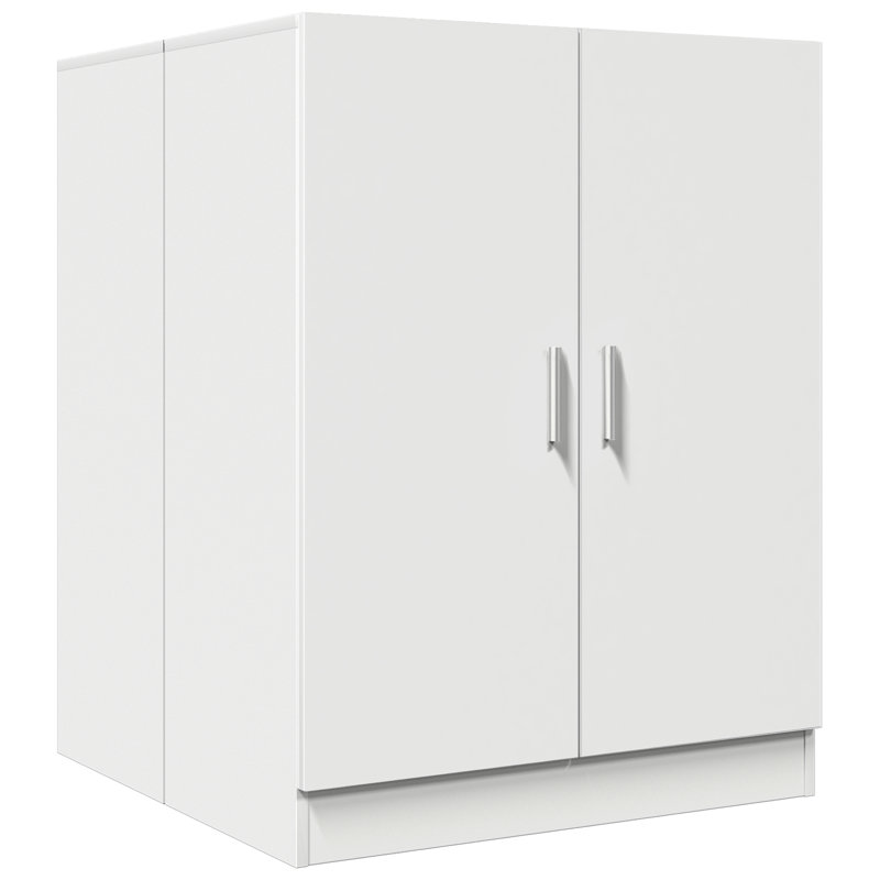 Awab Solid Wood Freestanding Linen Cabinet, White