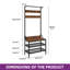 Hall Tree 72cm Wide with Bench and Shoe Storage-1269556775