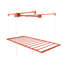 Support de rangement orange pour garage 3 x 6 pi pour plafonds hauts de 10 à 12 pi, fabrication entièrement en acier de 370 lb avec verrou de sécurité (installation requise, organisateur de garage robuste)