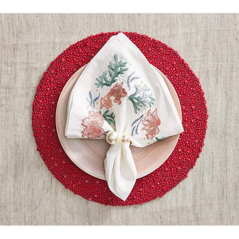 Pearl Napkin Ring, Gold