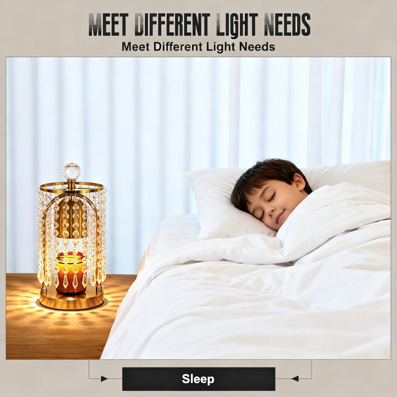 Lampe-bougie avec minuterie et gradateur (doré)