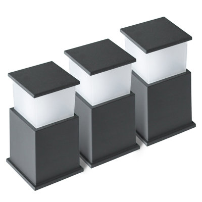 VillaNERI Dark Gray Integrated LED Metal Pathway Light Pack