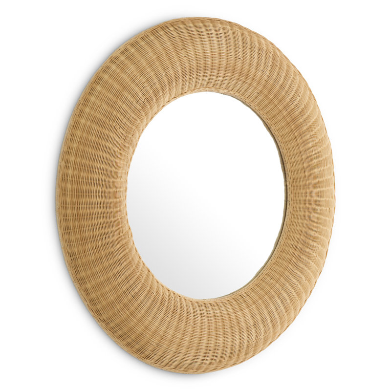 Idora Round Rattan Mirror
