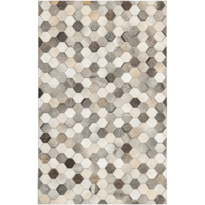  Mosaic Cowhide Leather Rug