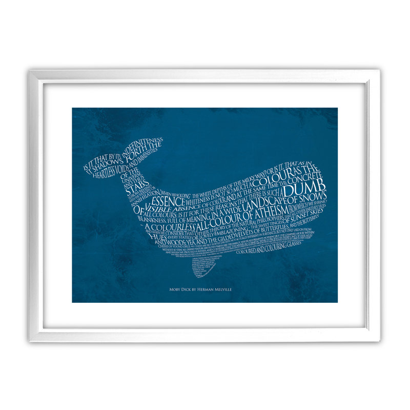 Herman Melville - Single Picture Frame Print, White