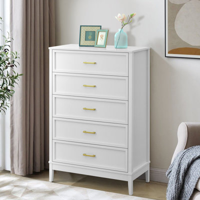  Walter 5 Drawers Dresser for Bedroom, 30.7" W Modern Chest of Drawers, Wood Drawer Organizer for Clothes, Entryway, Hallway, Nursery or Living Room