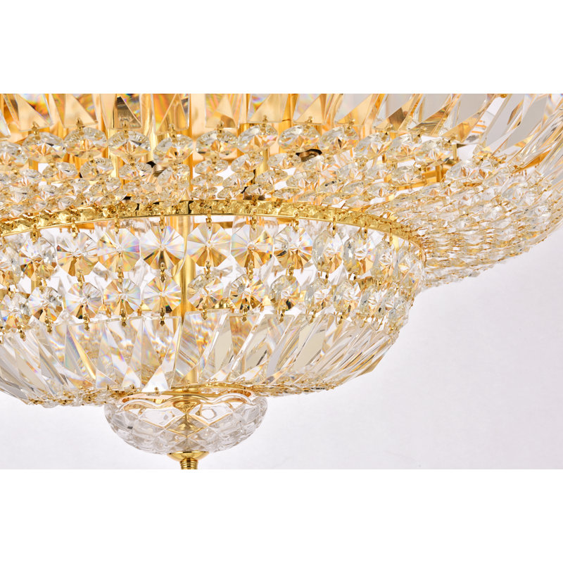 Stinnett Crystal Flush Mount, Gold