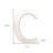 16" White Distressed Wood Letter C Tabletop Sculpture