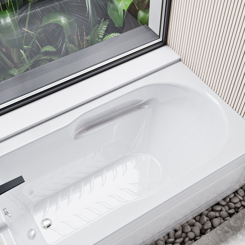 Concorde 60" X 30" Left-Hand Drain Alcove Bathtub With Apron And Armrest, Right