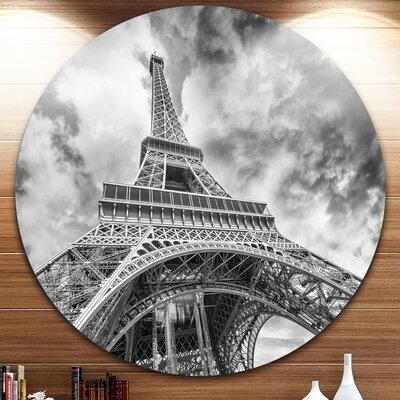 Black and White View of Paris Eiffel Tower' Photographic Print on Metal -  Design Art, MT10160-C23