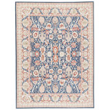 Hand-Knotted High-Quality Blue and Ivory Area Rug