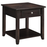 Walnut 1-Shelf End Table