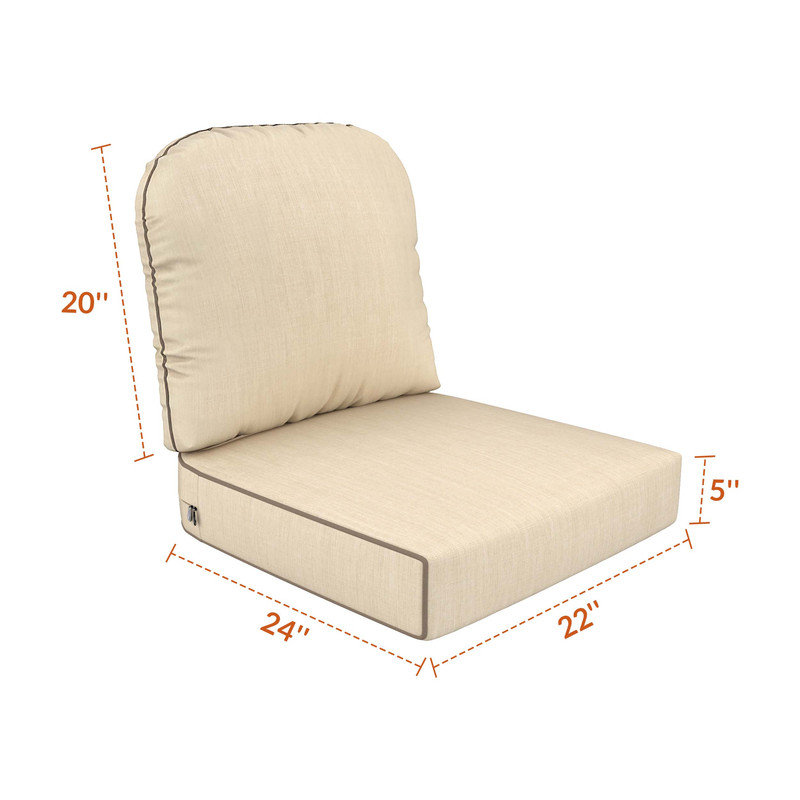 Coussin Sunbrella intérieur / extérieur à assise profonde