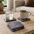 Handcrafted Square Genuine Gray Marble Coasters