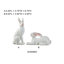 Ensemble de 2 pièces de table de lapin de Pâques en résine H 9,75 po