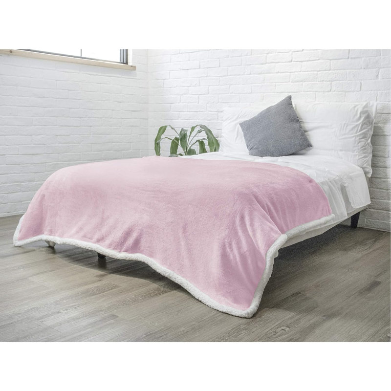 Throw Blanket, 60" W x 80" L, Pink