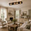 4-Light 80cm Metal Farmhouse Dimmable Flush Mount